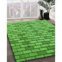 Patterned Green Rug, pat1227grn