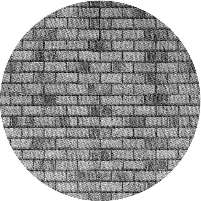 Square Patterned Carbon Gray Rug, pat1227gry