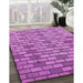 Patterned Orchid Purple Rug in Family Room, pat1227pur