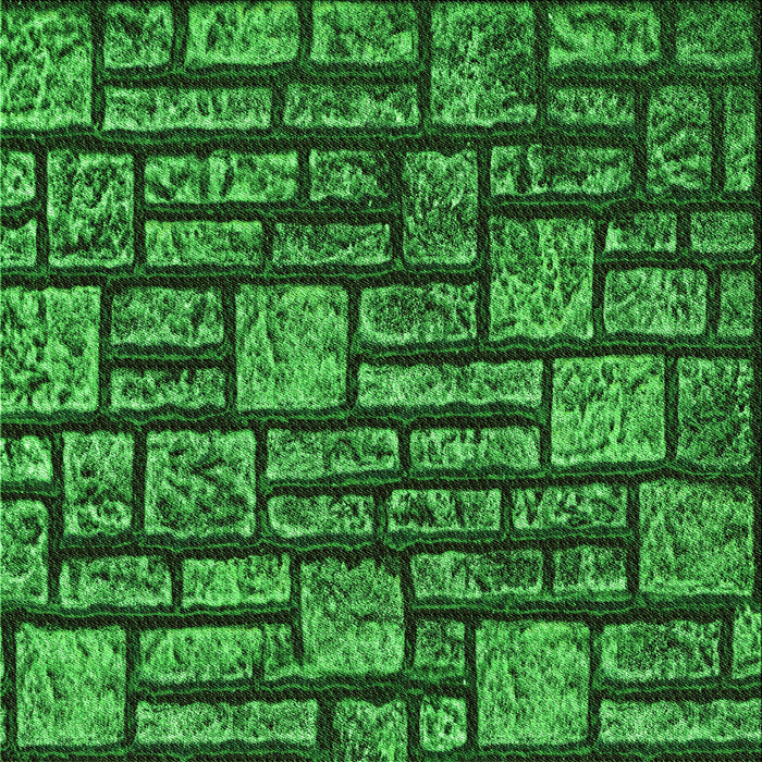 Round Patterned Deep Emerald Green Rug, pat1228grn