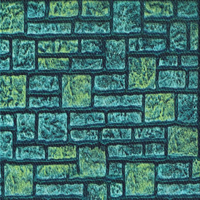 Round Machine Washable Transitional Deep-Sea Blue Rug, wshpat1228lblu