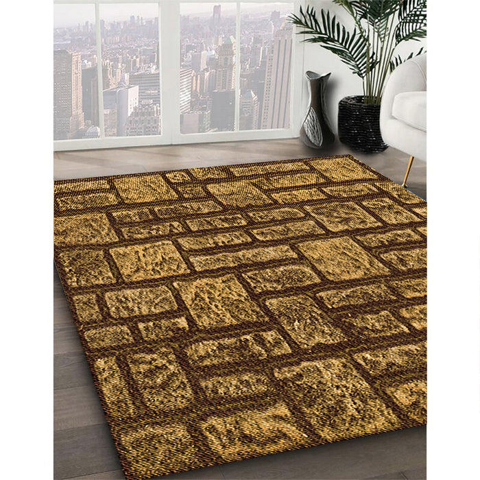 Machine Washable Transitional Orange Rug in a Family Room, wshpat1228org