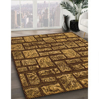 Patterned Orange Rug, pat1228org