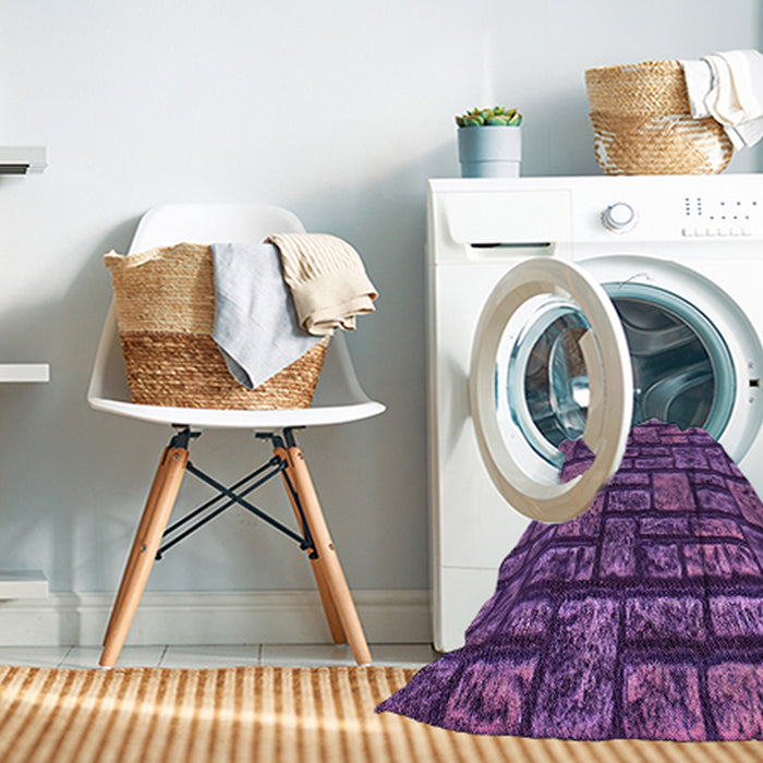 Machine Washable Transitional Purple Rug in a Washing Machine, wshpat1228pur