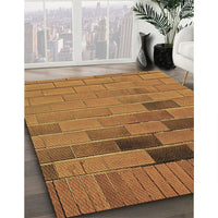 Patterned Mahogany Brown Rug, pat1229brn