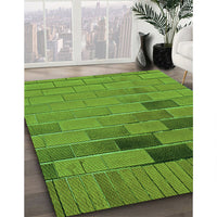 Patterned Seaweed Green Rug, pat1229grn