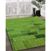 Patterned Seaweed Green Rug in Family Room, pat1229grn