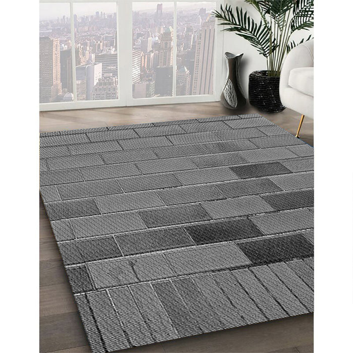 Machine Washable Transitional Gunmetal Gray Rug in a Family Room, wshpat1229gry