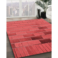 Patterned Red Rug, pat1229rd