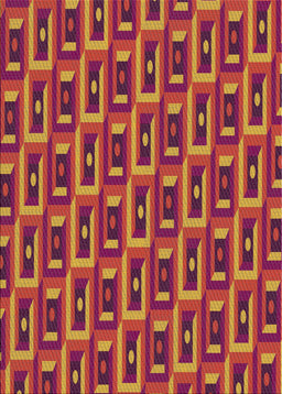 Patterned Orange Novelty Rug, pat122