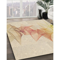 Patterned Golden Blonde Gold Rug, pat123brn