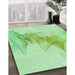 Machine Washable Transitional Light Green Rug in a Family Room, wshpat123grn