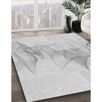 Patterned Platinum Gray Rug, pat123gry