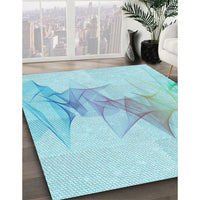 Patterned Blue Rug, pat123lblu