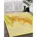 Machine Washable Transitional Yellow Rug in a Family Room, wshpat123yw