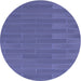 Square Patterned Deep Periwinkle Purple Rug, pat1230blu