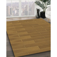 Patterned Saddle Brown Rug, pat1230brn