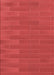 Machine Washable Transitional Red Rug, wshpat1230rd