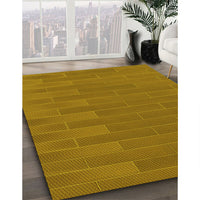 Patterned Orange Gold Rug, pat1230yw