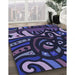 Machine Washable Transitional Night Blue Rug in a Family Room, wshpat1231blu