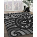 Machine Washable Transitional Midnight Gray Rug in a Family Room, wshpat1231gry