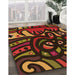 Machine Washable Transitional Maroon Red Rug in a Family Room, wshpat1231org