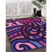 Machine Washable Transitional Purple Violet Purple Rug in a Family Room, wshpat1231pur