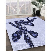 Patterned Lavender Blue Rug, pat1232blu