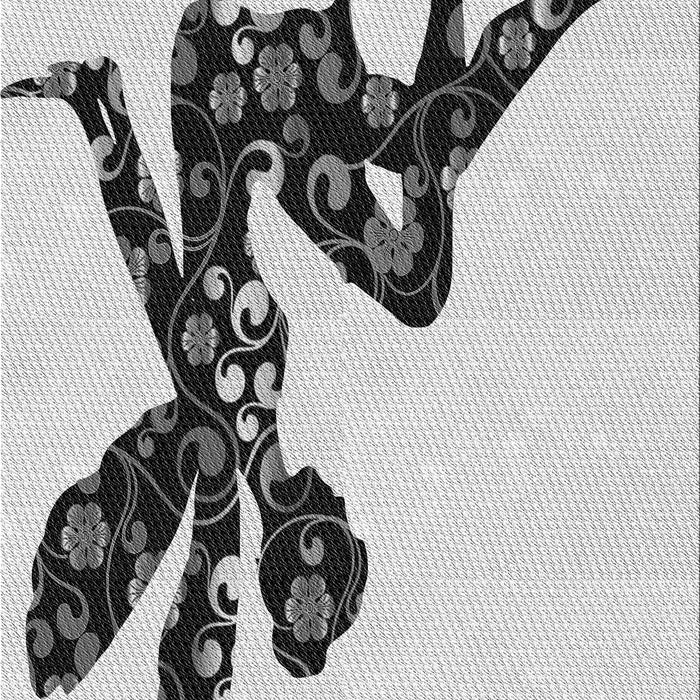 Patterned Platinum Gray Rug, pat1232gry