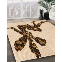 Patterned Light Brown Rug, pat1232org