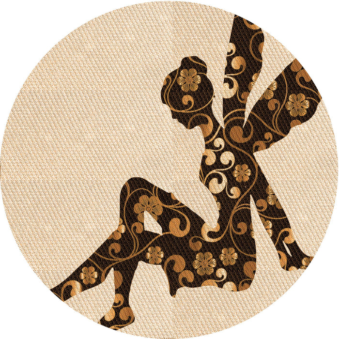 Square Machine Washable Transitional Light Brown Rug in a Living Room, wshpat1232org