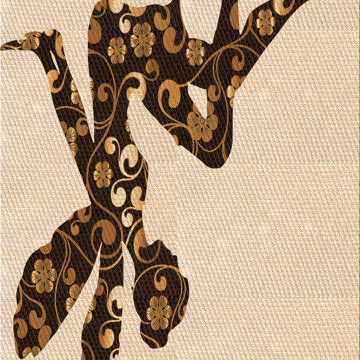 Patterned Light Brown Rug, pat1232org