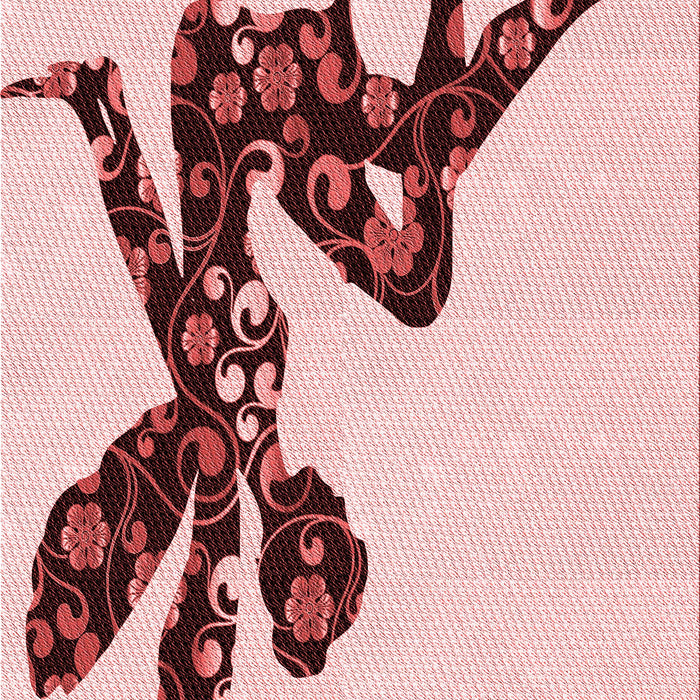 Machine Washable Transitional Light Rose Pink Rug, wshpat1232rd