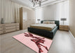 Patterned Light Rose Pink Rug in a Bedroom, pat1232rd