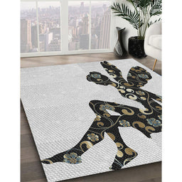 Machine Washable Transitional Carbon Gray Rug in a Family Room, wshpat1232