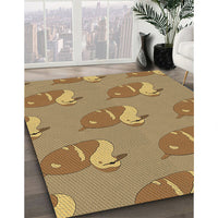 Patterned Light Brown Rug, pat1233brn