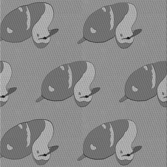 Machine Washable Transitional Dark Gray Rug, wshpat1233gry