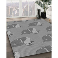 Patterned Dark Gray Rug, pat1233gry