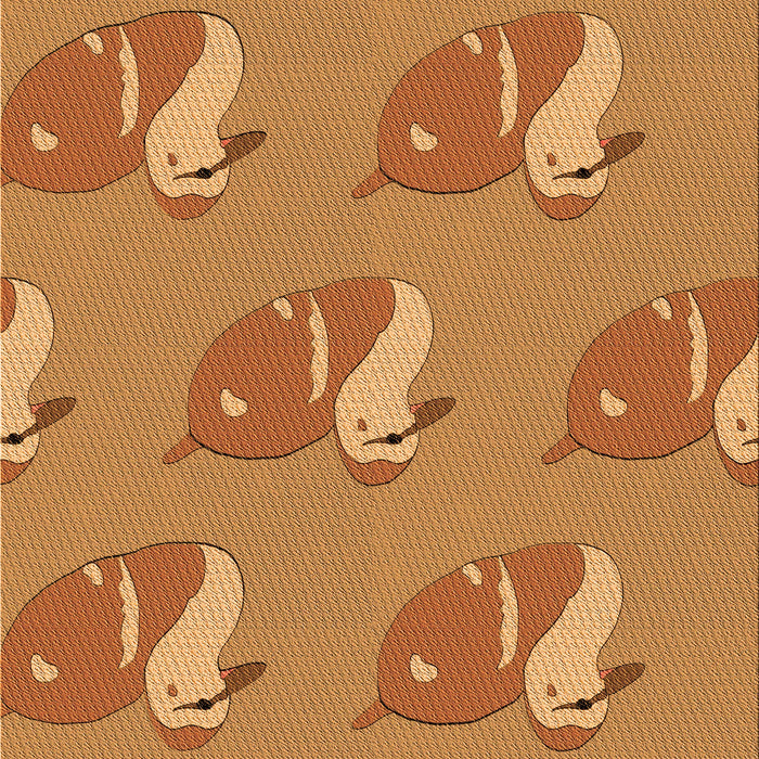 Patterned Dark Orange Rug, pat1233org