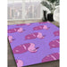 Machine Washable Transitional Purple Rug in a Family Room, wshpat1233pur