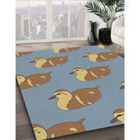 Patterned Cloud Gray Novelty Rug, pat1233