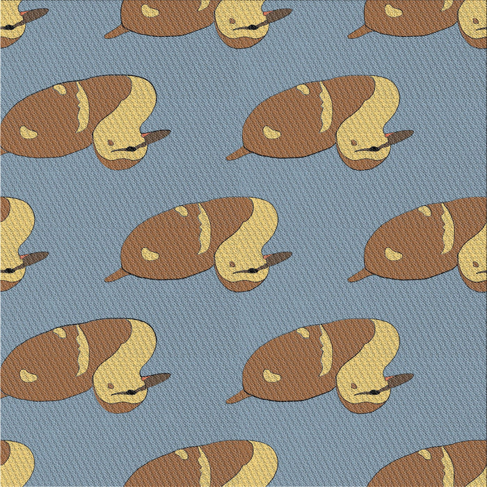 Square Patterned Cloud Gray Novelty Rug, pat1233