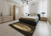 Patterned Light Brown Rug in a Bedroom, pat1234brn