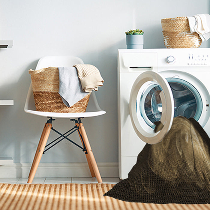 Machine Washable Transitional Light Brown Rug in a Washing Machine, wshpat1234brn