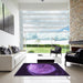 Square Patterned Dark Purple Rug in a Living Room, pat1234pur