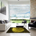 Square Patterned Black Brown Rug in a Living Room, pat1234yw