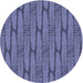 Square Machine Washable Transitional Deep Periwinkle Purple Rug in a Living Room, wshpat1235blu