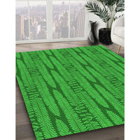 Patterned Green Rug, pat1235grn