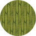 Square Machine Washable Transitional Pistachio Green Rug, wshpat1235