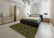 Patterned Oak Brown Rug in a Bedroom, pat1236brn